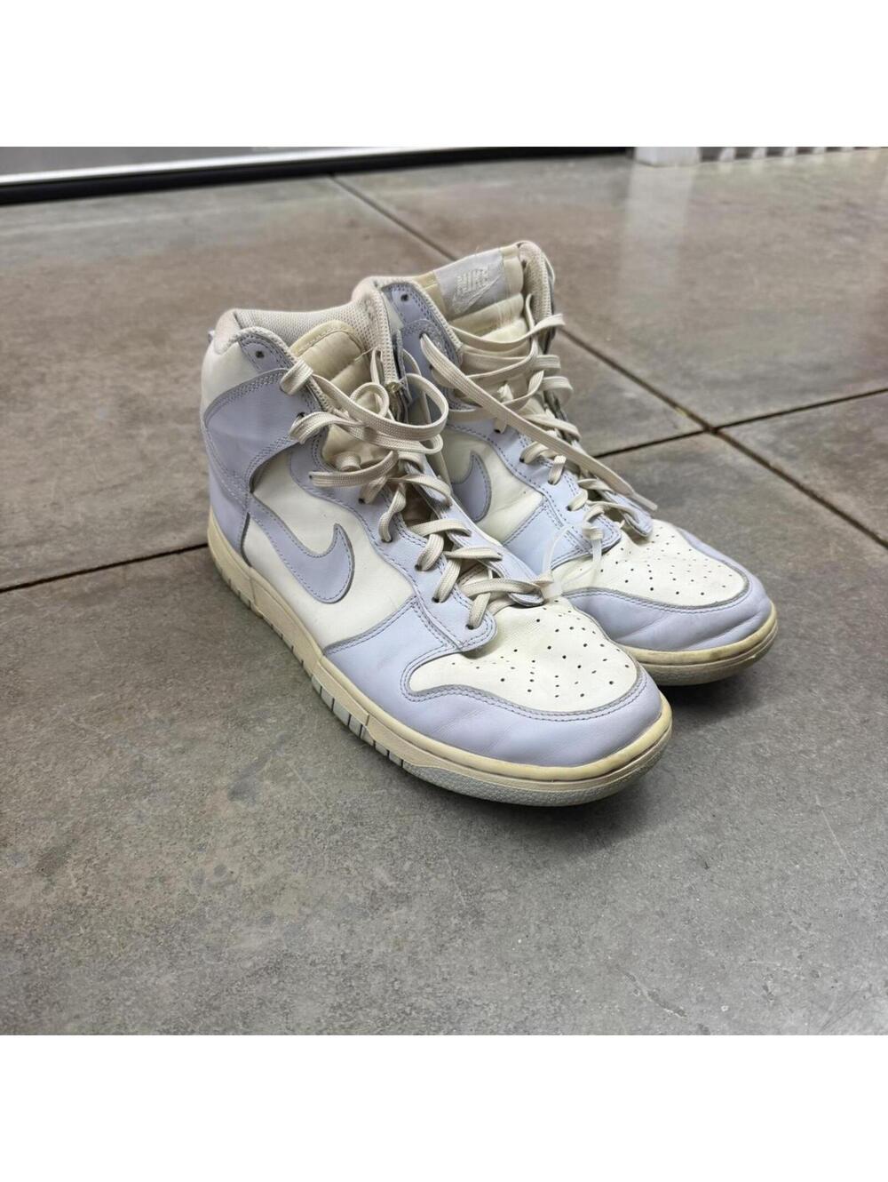 Nike Dunk High Sail Football Grey light purple skate shoes size 12 WOMENS